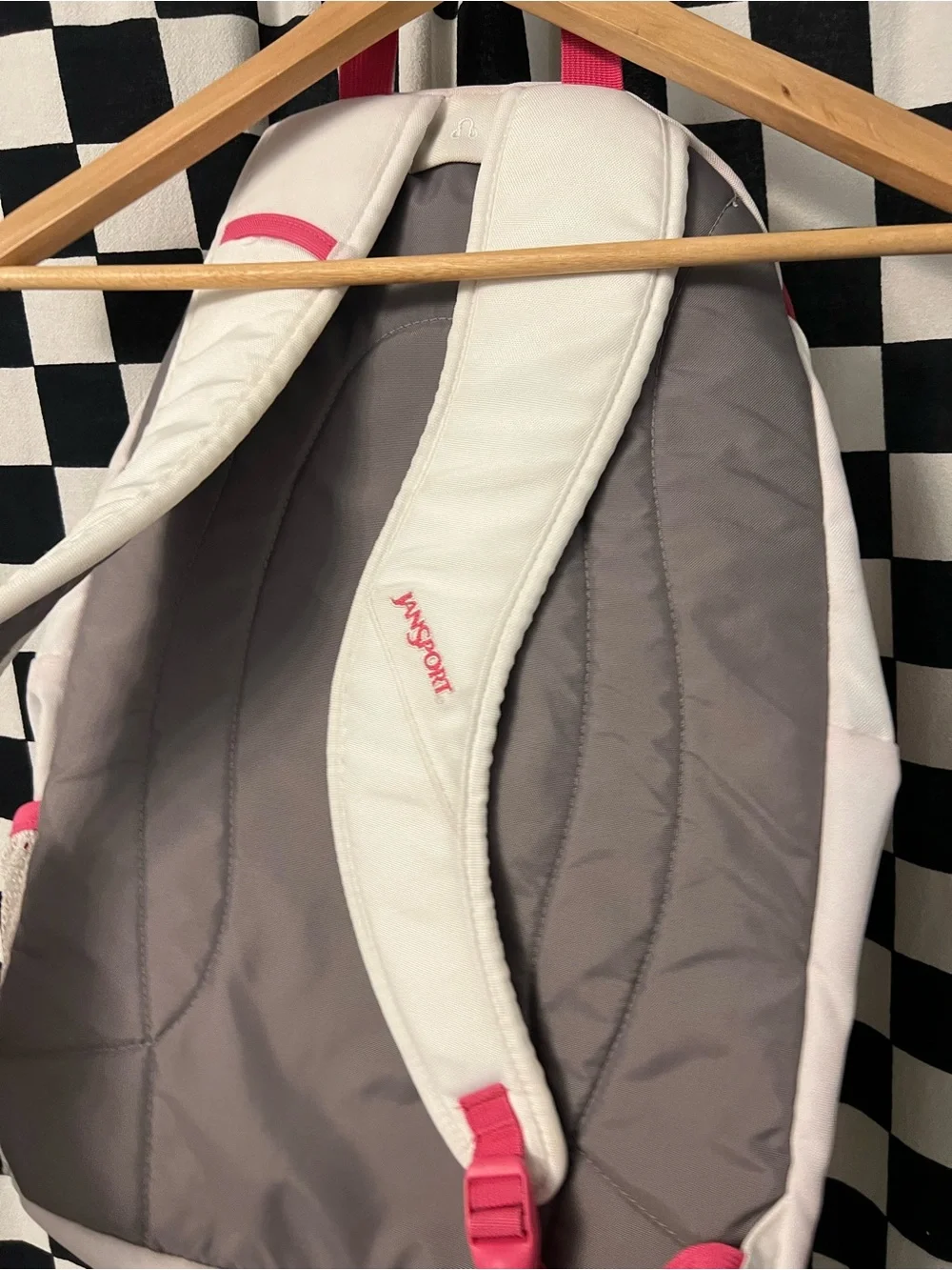 Jansport white pink